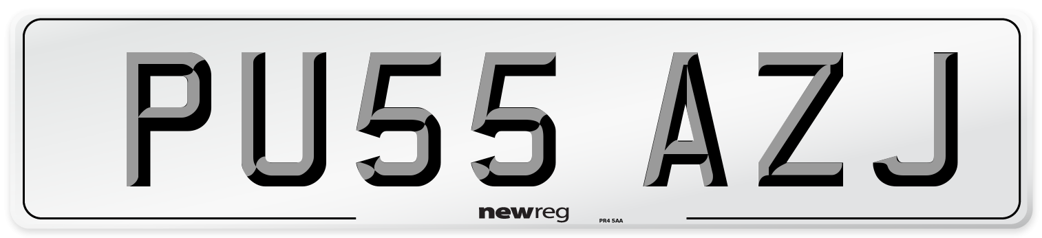 PU55 AZJ Number Plate from New Reg